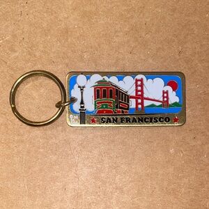 San Francisco MICHAEL Name Souvenir Keychain Vintage Trolley Golden Gate Bridge